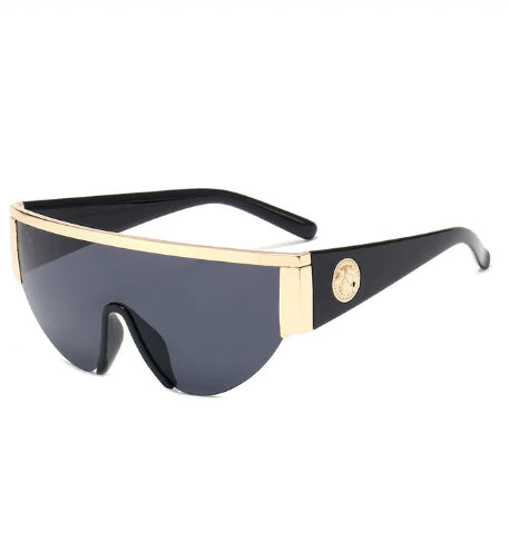 Vintage Pilot Half-Frame Sunglasses