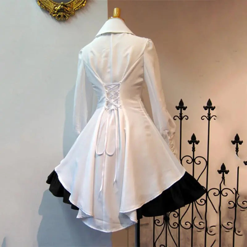 Chic Ruffled Princess Gown with Bow Tie
