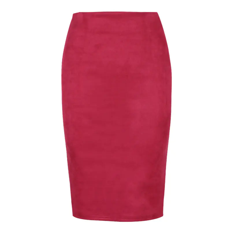 Chic Suede Midi Skirt