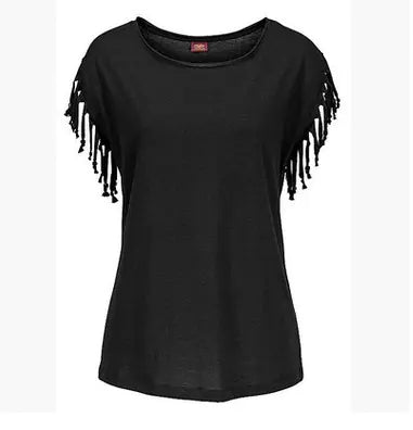 Women's Plus Size Tassel Tee