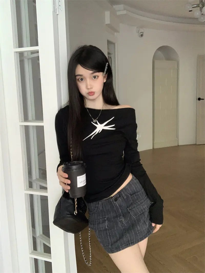 Chic Long Sleeve Crop Tee