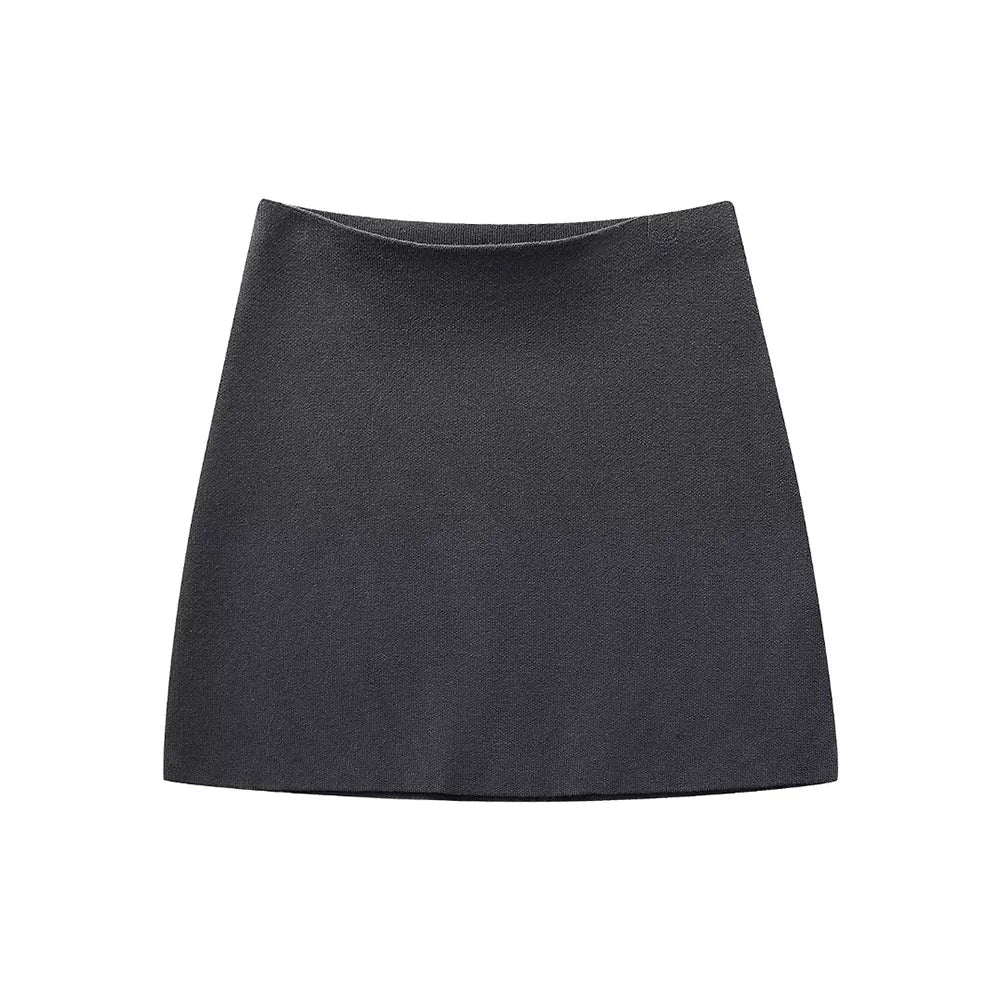 Chic Knitted Skirt and Jacket Set