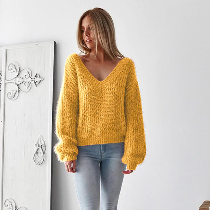 FlowElegance Backless Sweater