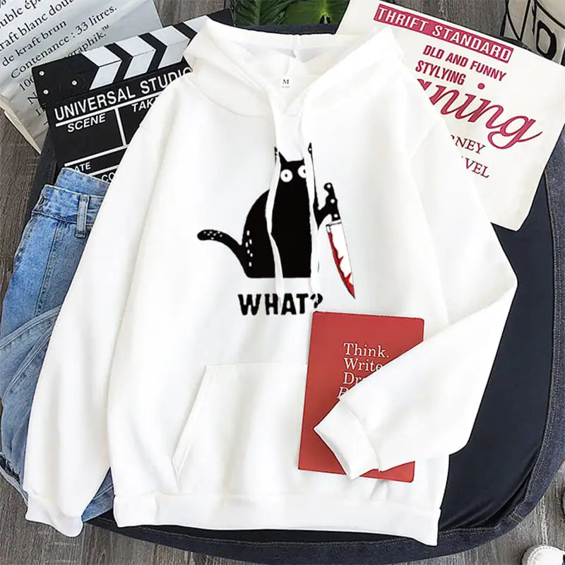 Black Cat Casual Hoodie