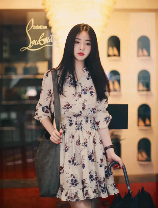 2020 Floral Elegance Chiffon Dress