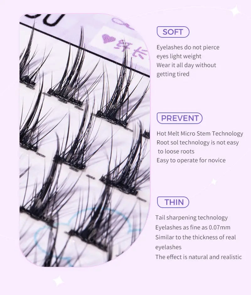 Anime-Inspired Natural Lash Clusters
