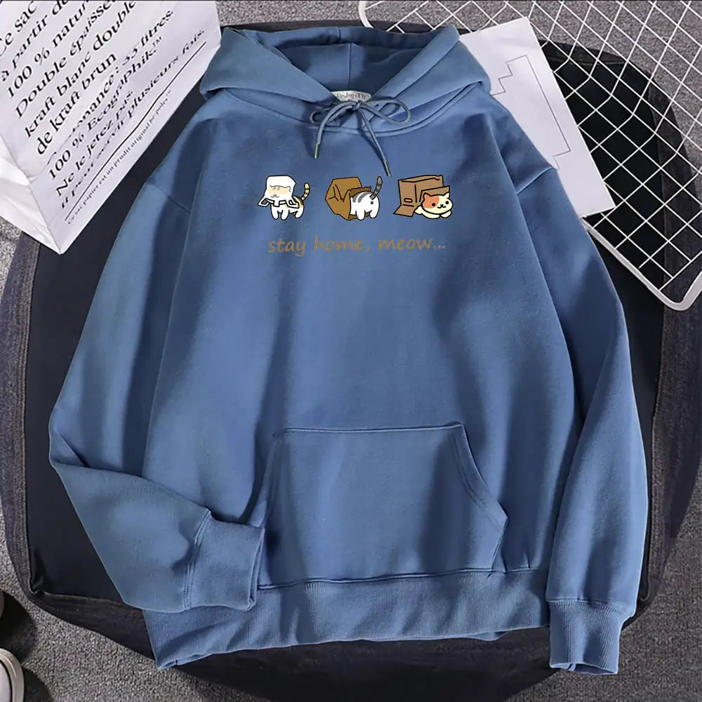Fleece Printed Hoodie Pullover