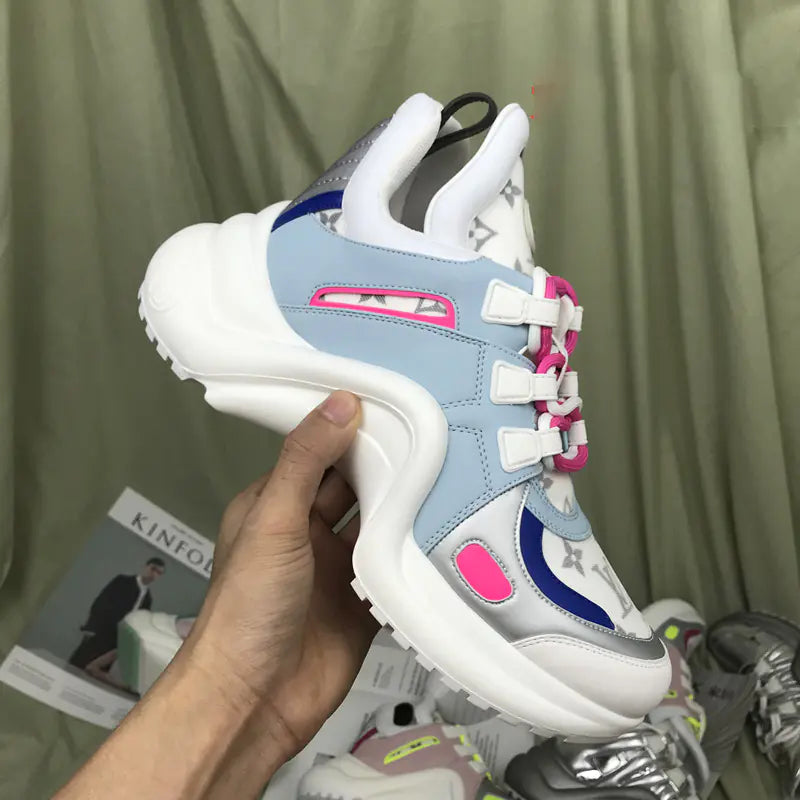 2020 Chic Women's Leather Platform Sneakers