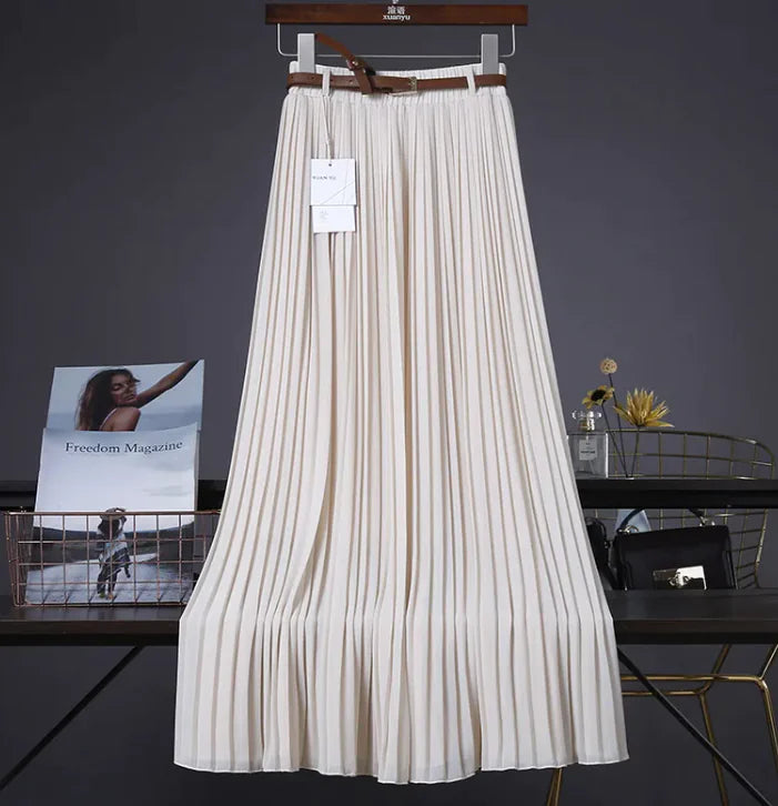 Flowy Chiffon Midi Skirt