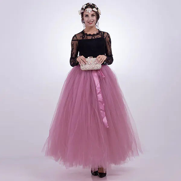 Chic Maternity Tulle Maxi Skirt