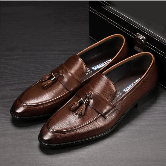 Men's Tassel Leather Shoes - Dress & Casual Style
