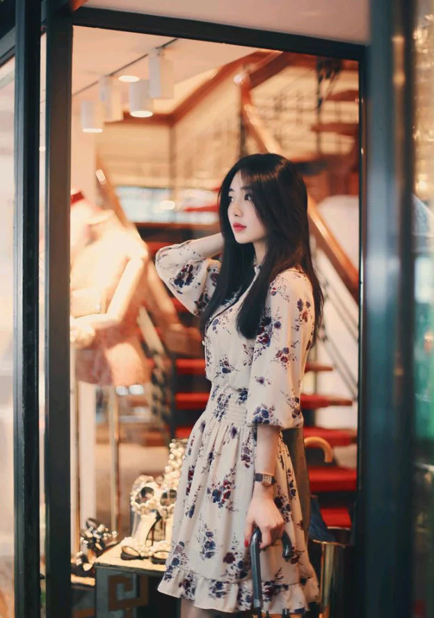 2020 Floral Elegance Chiffon Dress