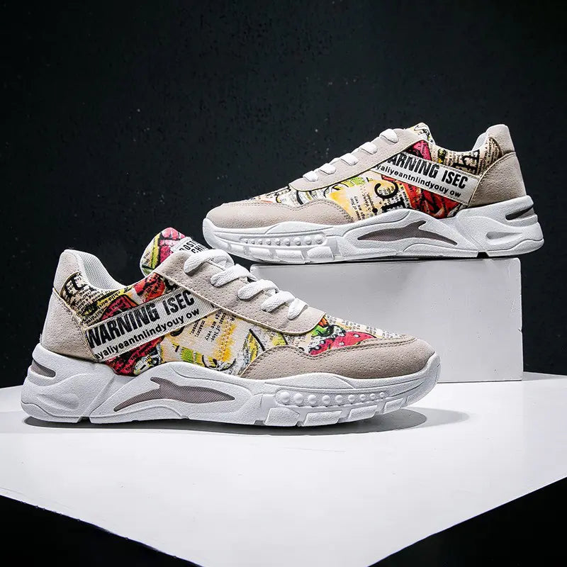 Sporty Graffiti Dad Sneakers
