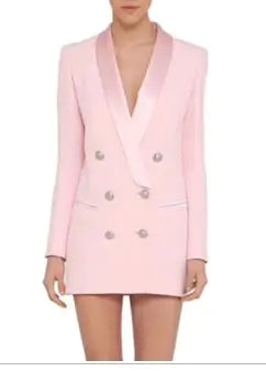 2020 Luxury Lion Button Blazer Dress
