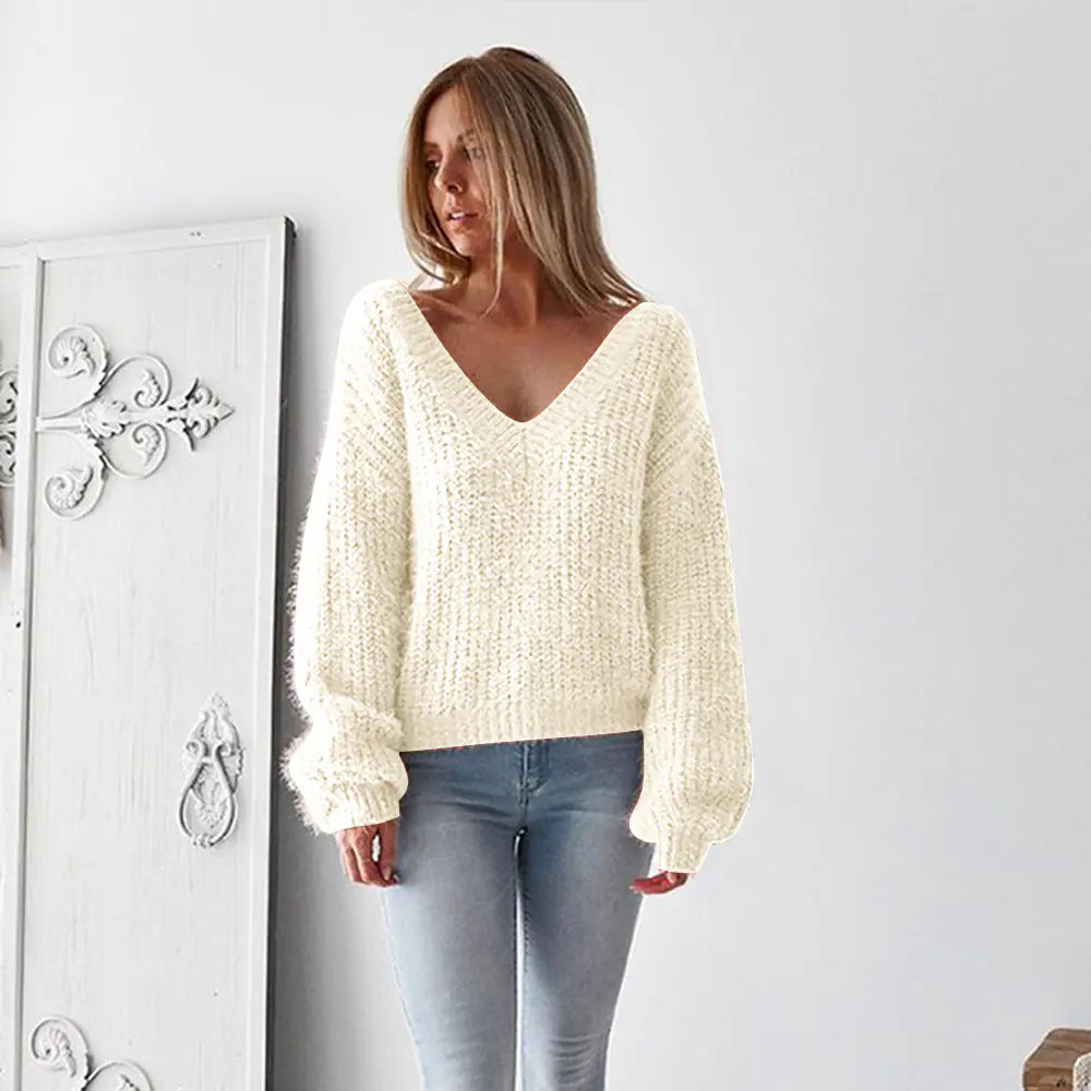 FlowElegance Backless Sweater