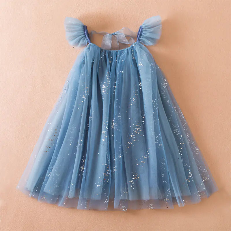 Kids' Colorful Mesh Skirt Dress