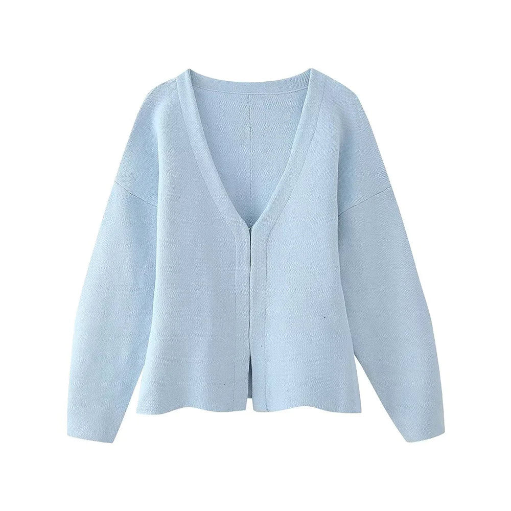 Chic Knitted Skirt and Jacket Set