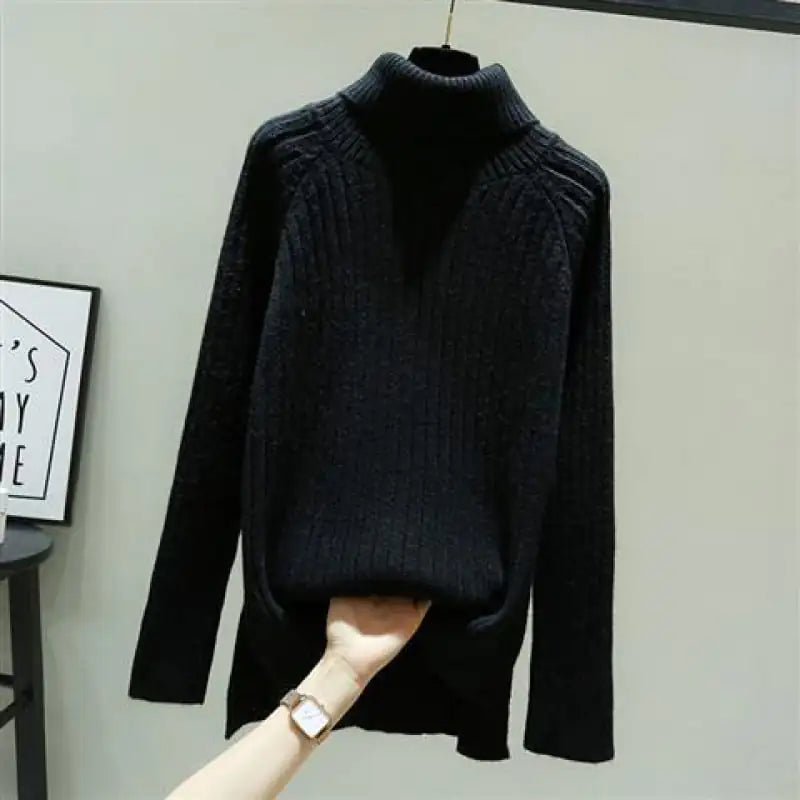 Chic Thick Knit High-Collar Top