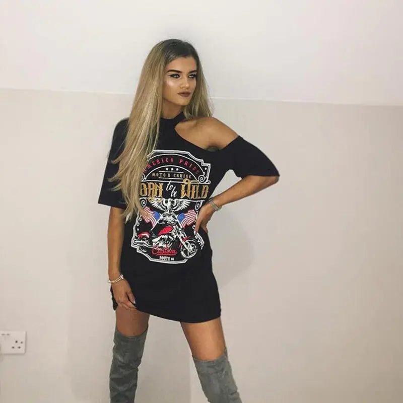 Chic Printed Halter Top Tee