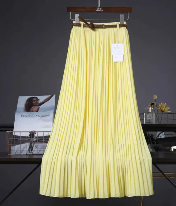 Flowy Chiffon Midi Skirt
