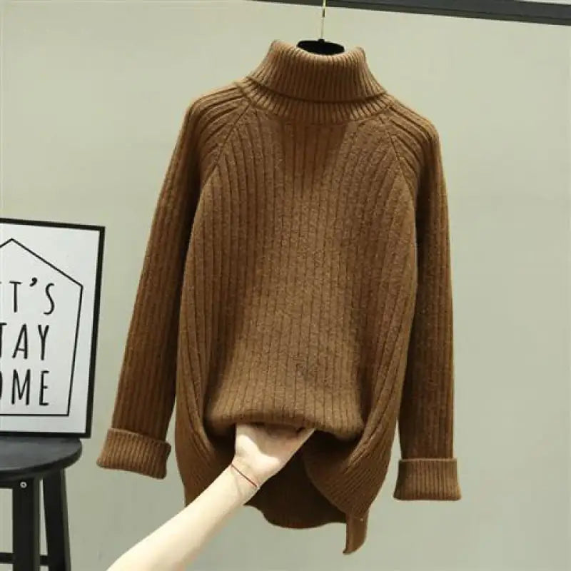 Chic Thick Knit High-Collar Top