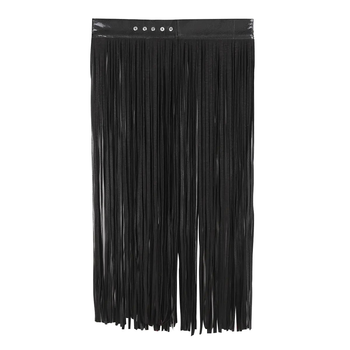 Chic Patent Fringe Skirt