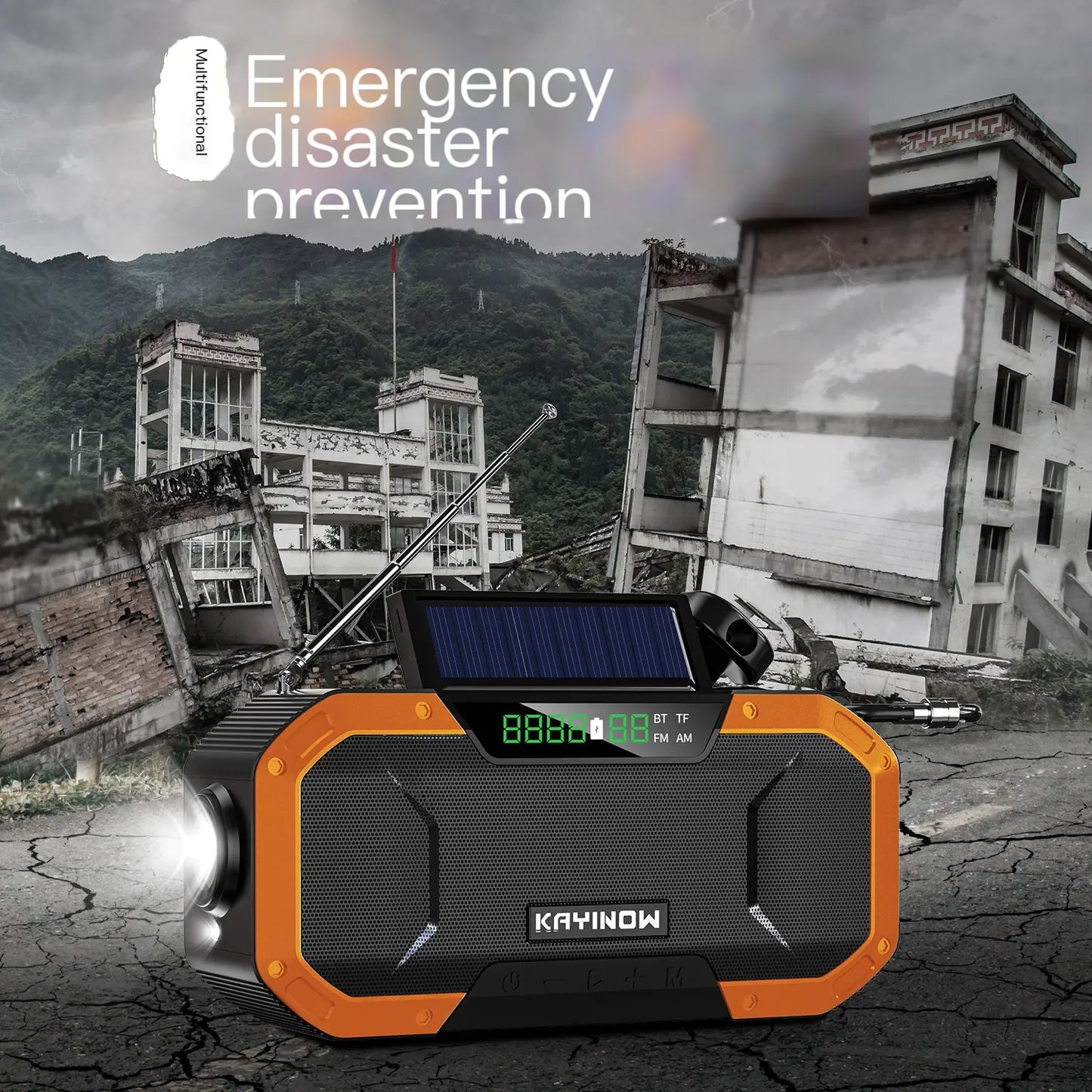 SolarBoost 5000mAh Emergency Radio