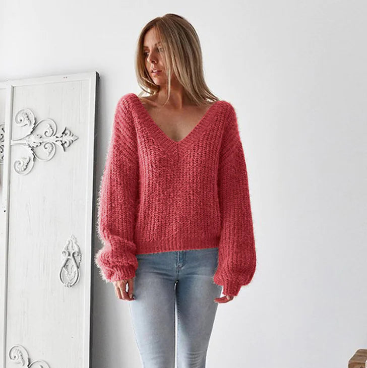 FlowElegance Backless Sweater