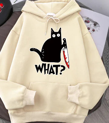 Black Cat Casual Hoodie