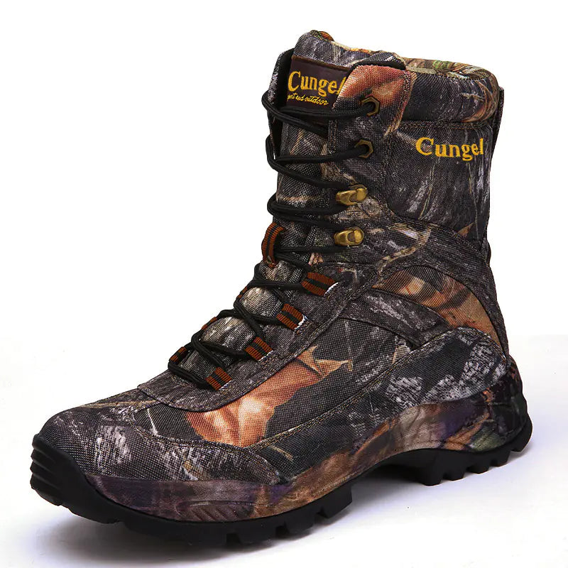 Men's Camo High-Top Outdoor Sneakers