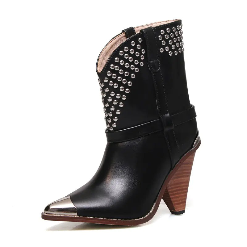 Chic Studded Ankle Boots