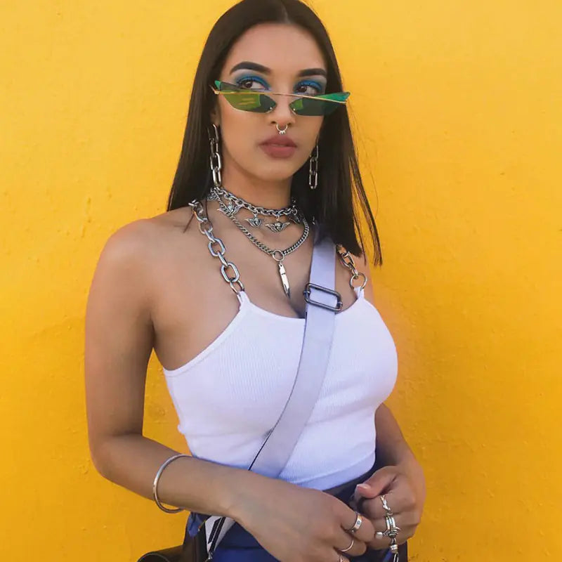 Chic Chain Link Crop Tank