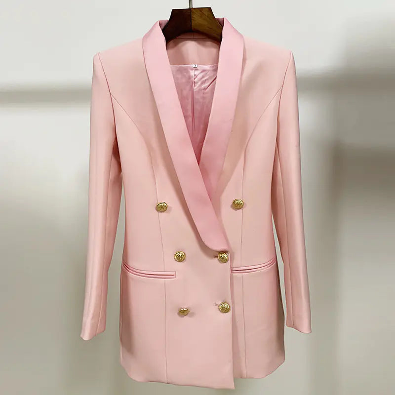 2020 Luxury Lion Button Blazer Dress
