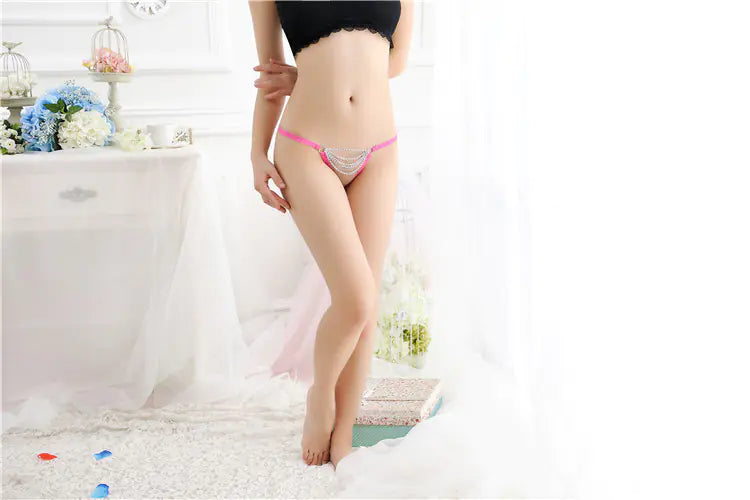 Chic Lace Chain T-Back Thong