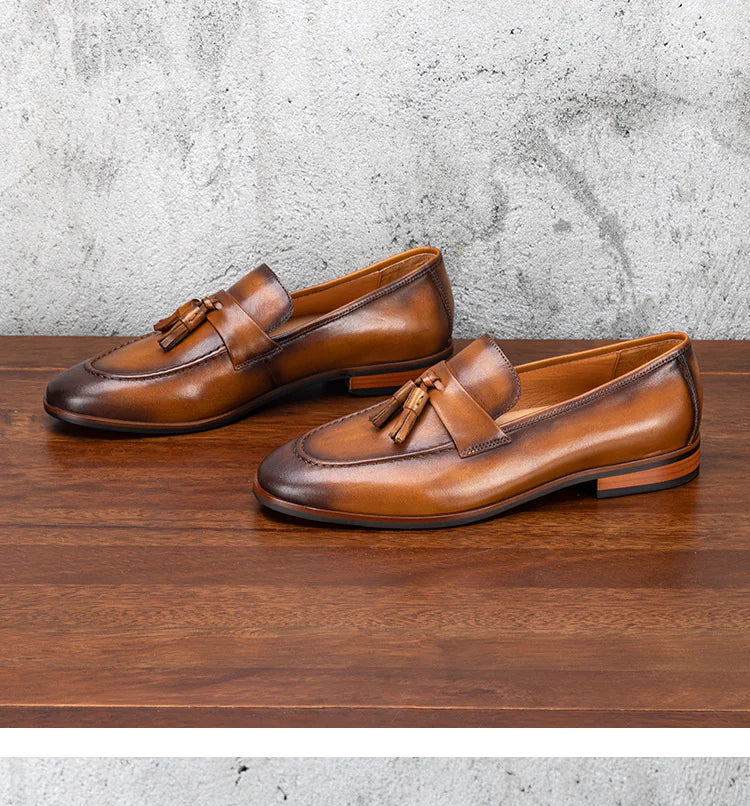 Men's Tassel Leather Shoes - Dress & Casual Style