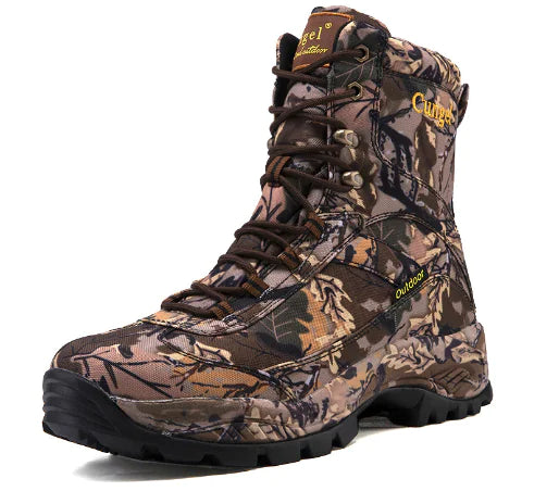 Men's Camo High-Top Outdoor Sneakers