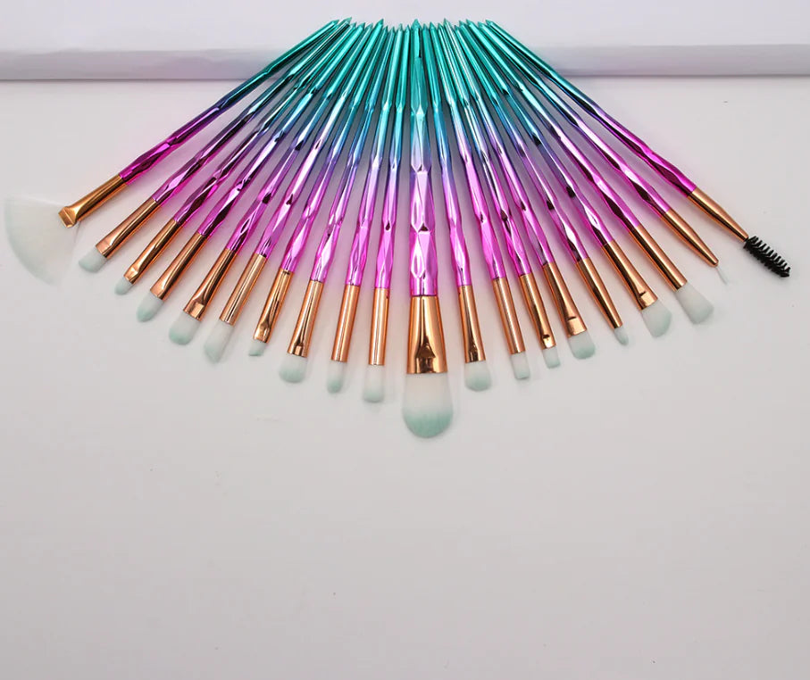 20-Piece Diamond Grip Eye Brush Set