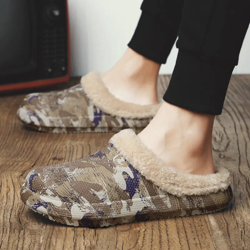 Cozy Thick-Sole Men's Winter Slippers