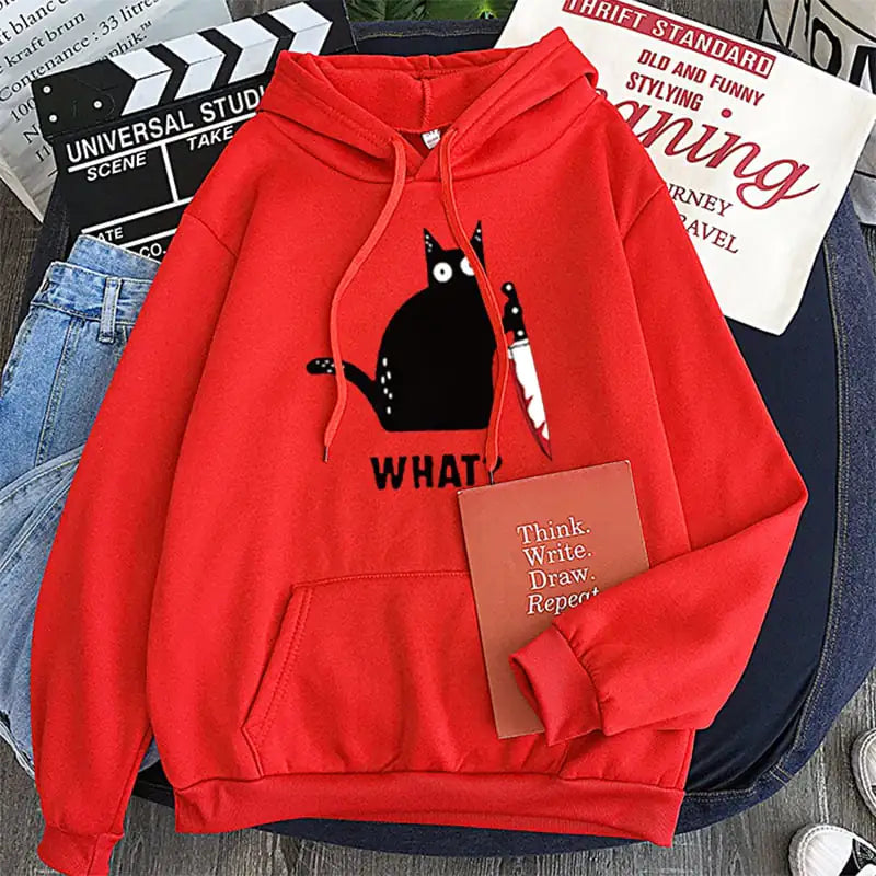 Black Cat Casual Hoodie