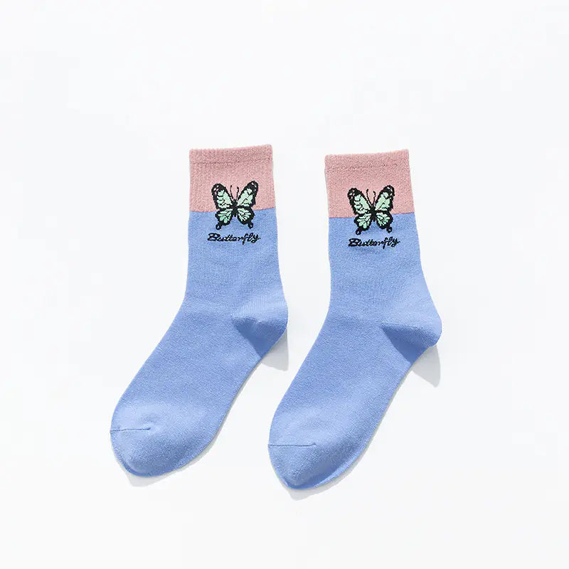 Chic Butterfly Cotton Socks