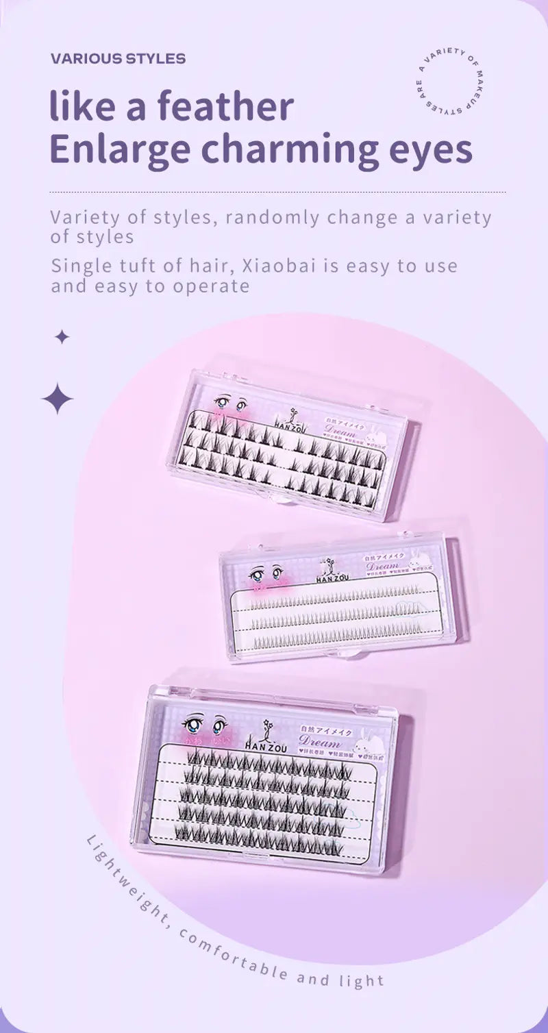 Anime-Inspired Natural Lash Clusters