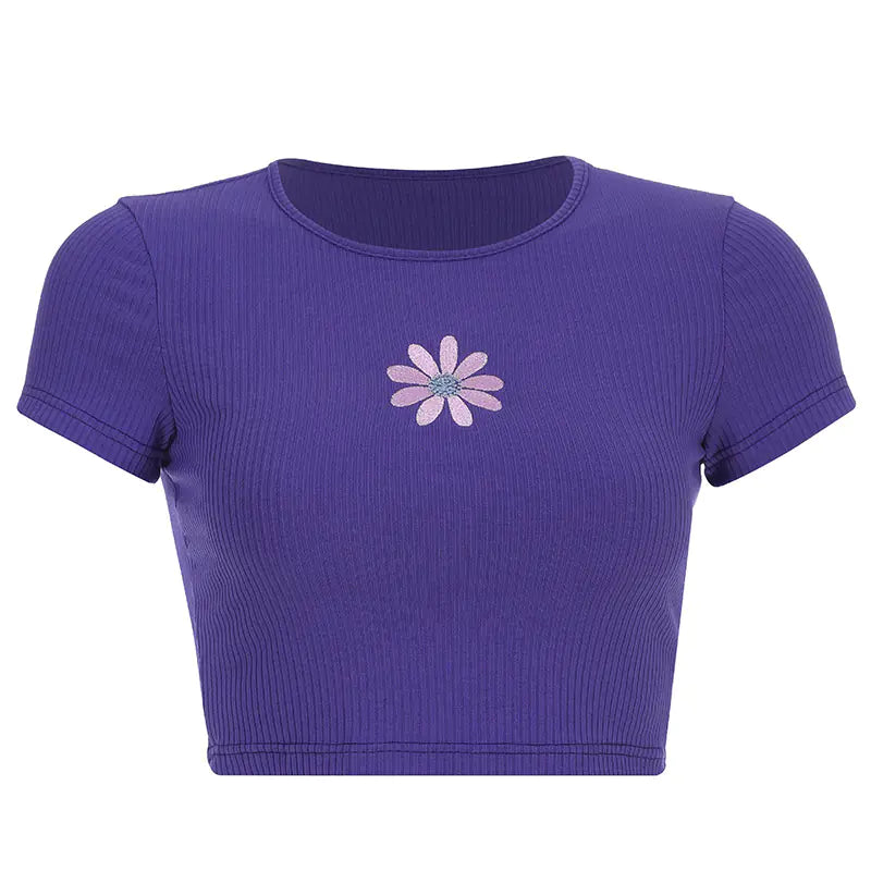 Floral Embroidered Cotton Top