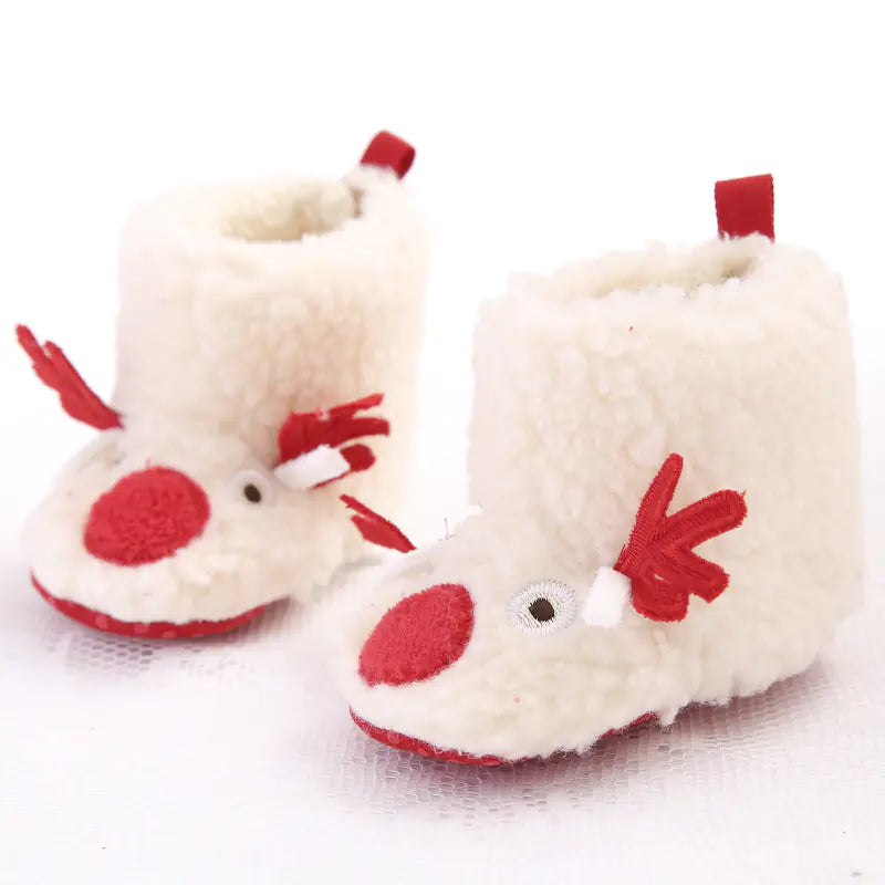 Cozy Tot Trotters: Soft Sole Reindeer Shoes