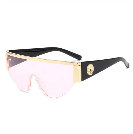 Vintage Pilot Half-Frame Sunglasses