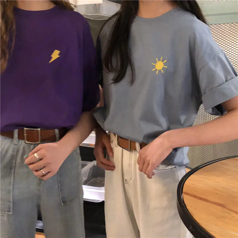 Fashionable Embroidered Short Sleeve Top