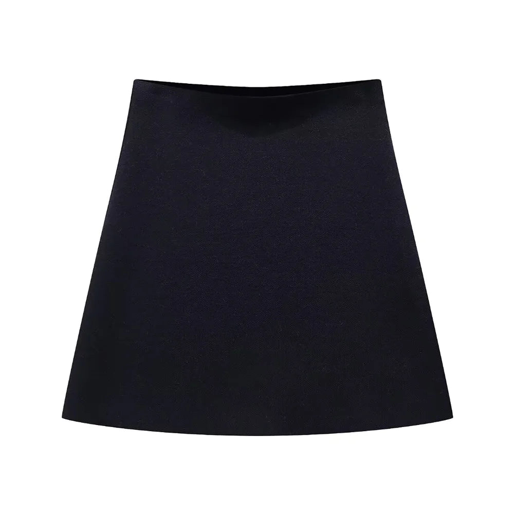 Chic Knitted Skirt and Jacket Set