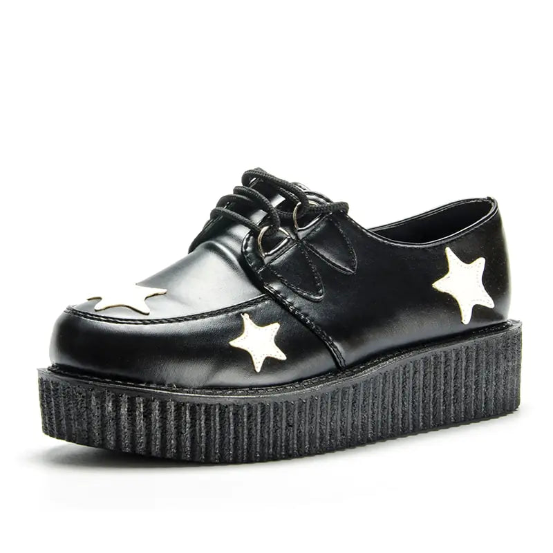 Starlit Leather Platforms