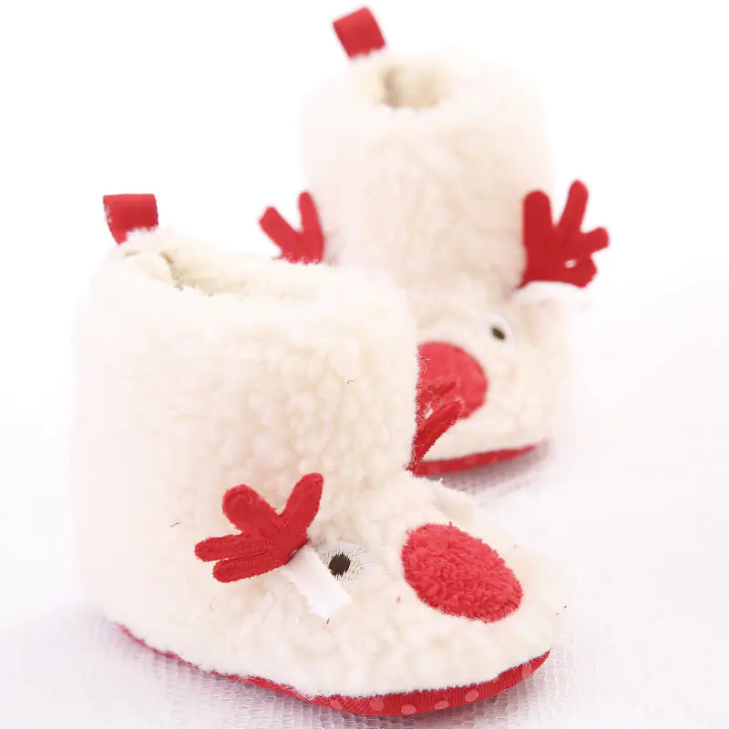 Cozy Tot Trotters: Soft Sole Reindeer Shoes