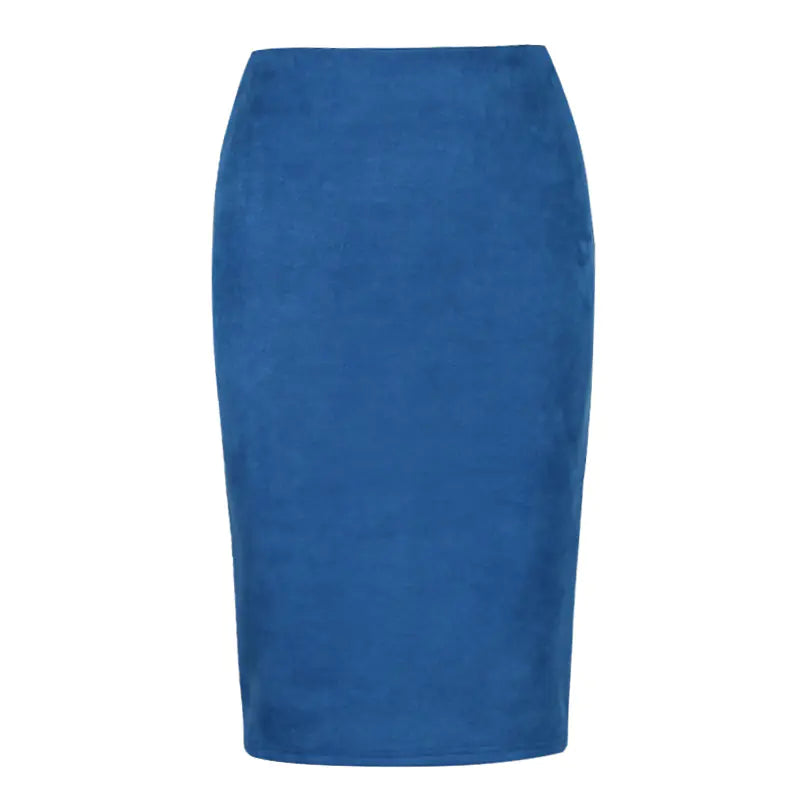 Chic Suede Midi Skirt