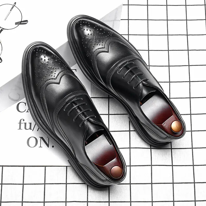 Gentleman's Classic Brogue Leather Shoes